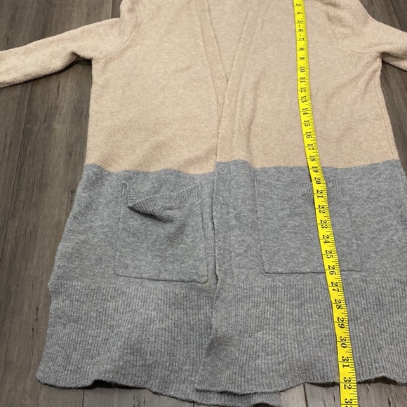 MADEWELL Kent Colorblock cardigan long beige gray J8607 - Picture 7 of 7